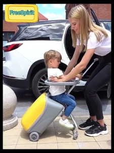 กระเป๋าเดินทางเด็ก luggage 18นิ้ว กระเป๋าเดินทางเด็กนั่งได้ 4 ล้อมีล้อคกันตก นำขึ้นเครื่องบินได้ กระเป๋า