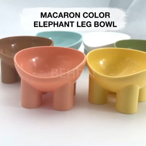 Macaron Color Elephant Leg Cat Bowl Anti Overturning Food Water Neck Protection Pet Feeding
