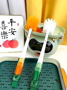 5in1 Multifunctional Bottle Cleaning Brush For Baby Bottle Tumbler Water Bottle Thermos Tableware Botol Air Use Berus Botol Berus Baby Botol Nylon Brush 奶瓶刷子