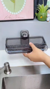 Suction Shower Shelf Soap Container Easy Installation Wall Mounted Shower Organizer for Toilet Kitchen Shower Bathroom Decor