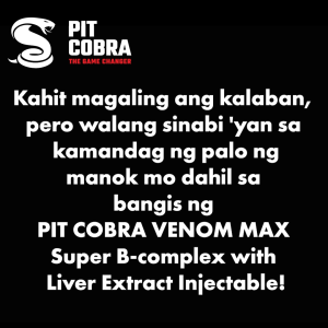 Pit Cobra Venom Max 100 mL Injectable - Super B-Complex with Liver Extract! Ang Kamandag ng Palo ng Manok mo!