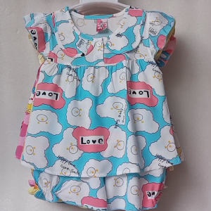 Đồ bộ tole lanh bé gái C2H07 quần áo trẻ em sơ sinh áo cánh tiên quần áo trẻ em dưới 3 tuổi đồ bộ mặc nhà giá rẻ thoáng mát.