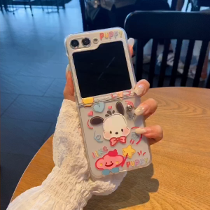 สำหรับ Samsung Galaxy Z Flip 6 กรณี DROP-ทนกันกระแทกหน้าจอพับการ์ตูนตลก ครอบครัววินนี่เดอะพูห์ PC Hard Case