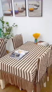 homepo [sales]Thick Skirt chair cover Dining Stretchable Universal Knitted universal seat covers  furniture mono block Chair Cover