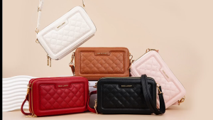 BAELLERRY N8332 Tas Selempang Wanita 2 IN 1 Dompet Handphone Bahan Kulit PU Leather Premium BAEOS