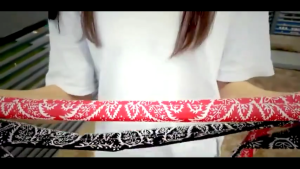 🥑Nico.33🥑 ผ้าพันหัวพิมพ์ลายใบไม้ผ้าให้ความเย็น ผ้าพันหัวอเนกประสงค์สำหรับข้อมือ พร้อมส่ง