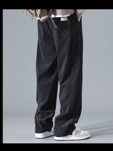 Celana panjang pria corduroy baggy straight dewasa casual pinggang karet cowok kulot korean style
