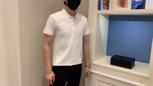 CW Korean Style Striped Ice Silk Fabric Round Neck Loose T-shirt For Men Short Sleeve Casual Crewneck Tshirt Summer Breathable【M-3XL】