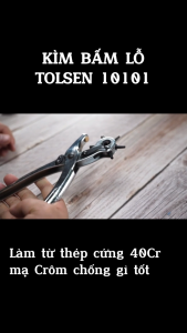 Kềm bấm lỗ Tolsen 10101 kích thước 200mm với đầu bấm lỗ từ 2-4.5mm