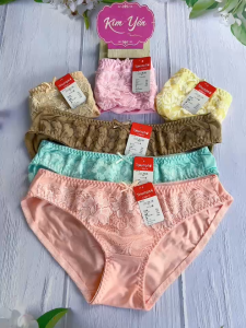 SET 5 CÁI Quần Lót Nữ TRIUM Phối Ren Sang Trọng Cao Cấp (Size 40-70 Kg) Chất Vải Mềm Mịn Co Giản Thoáng Mát - Shop Kim Yến