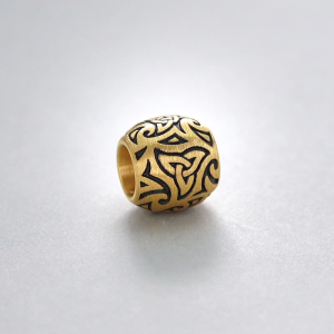 Chow Sang Sang 周生生 XL Charme Noir 999 Gold Charm - Volition 86643C for Men and Women (Bracelet Not Included)