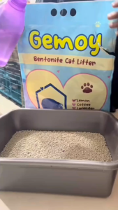 Pasir Kucing Bentonite Cat Litter GEMOY 5L Premium Pasir Gumpal Wangi 5L