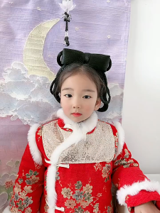 daidai (Ready Stock) Children Hanfu Headdress Wig Hair Chinese Tassel Ancient Costume Hair
