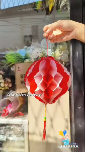 Dekorasi Agustus Merah Putih: Honeycomb & Pompom