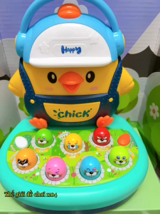 Đồ chơi đập chuột cho bé 3in1 Tiếng Anh phát nhạc đàn piano tăng khả năng phản xạ