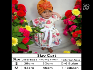 DRESS CANTIK BAYI AKIFA Pakaian Anak Perempuan Lucu Motif Bunga