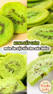 Kiwi sấy giòn thăng hoa 100g không tẩm đường giữ nguyên hương vị dùng ăn vặt làm bánh pha trà