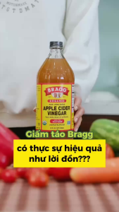 Date 06/29  Giấm táo hữu cơ Bragg Mỹ - Organic Apple Cider Vinegar 473ml
