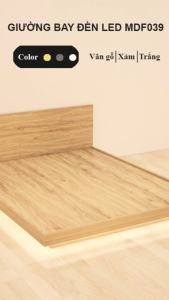 FREESHIP HCM - Giường Bay Giường Bệt Kiểu Nhật Đèn Led MDF039 – có thiết kế theo yêu cầu khách hàng