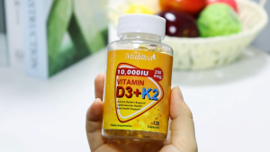 Mulittea Vitamin D3K2 10000IU  Original For Bone &joint  Vitamin K2 + D3  Health  Meningkatkan penyerapan kalsium -120 kapsul