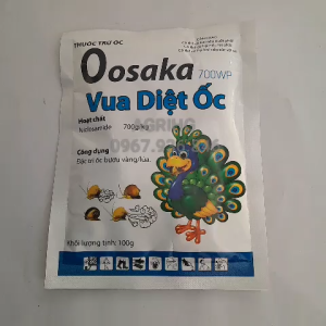 Trừ ốc bưu vàng dạng xịt Oosaka  70WP gói 100grthuốc diệt ốc bưu vàng thuốc ốcthành phần Niclosamide 700g/kg thuốc diệt ốc bưu vàng dạng xịt  Oosaka 70WP Nông Nghiệp HG