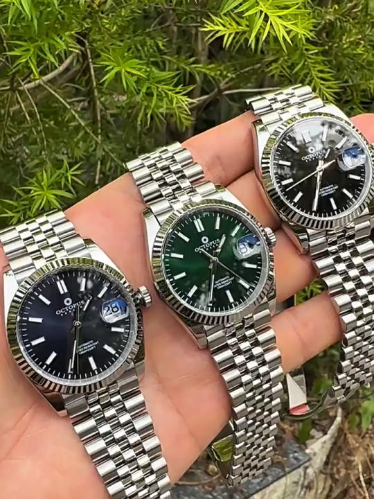 Octopus Kraken Watch 36mm Green Enamel PT5000 Luxury Cyclops Calendar Stainless Steel Automatic Mechanical Watch Men 10Bar
