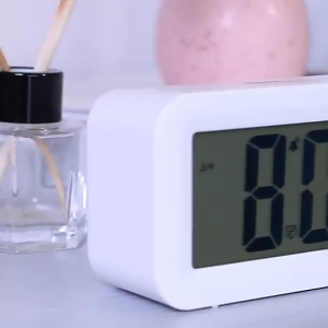 Cute LED Digital Snooze Electronic Alarm Clock Backlight Time Calendar Thermometer Alarm Clock LED Digital