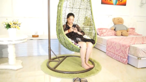 Karpet bulu bulat empuk diameter 100 tebal 4.5cm isi busa Royal foam aesthetic mewah LP