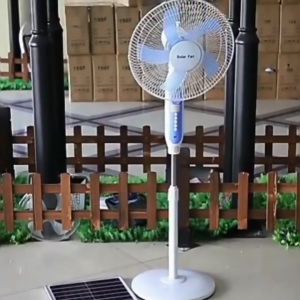 STAND FAN 3 ระดับ 16 นิ้ว พัดลม 5ใบพัด เสียงเงียบ พัดลมโซลาเซลล์ - พัดลมปรับระดับ พัดลมตั้งพื้น พัดลมเหล็กตั้งพื้น