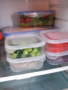 Kotak Transparan Organizer 350ML 650ML / Wadah Ikan Daging Bahan Makanan / Kotak Penyimpanan PH C1142