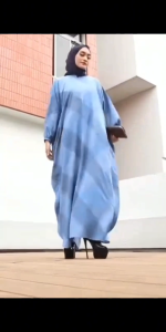Efita Kaftan Unique Jumbo Busui Resleting Depan Kain Rayon Premium Tebal