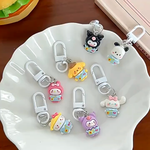 Sanrio Cute Cartoon Keychain Kuromi Cinnamoroll Bag Pendant Accessories Couple Friend Gifts