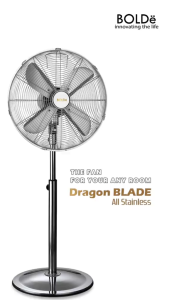 PROMO KIPAS ANGIN TORNADO BOLDE GRAGON BLADE FO 216 - All Stenlies - 40 Cm