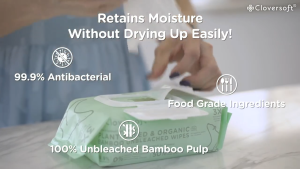 ❤️ Cloversoft Loves Official Bundle Bamboo Organic Antibacterial Wet Wipes [40|100 sheets]