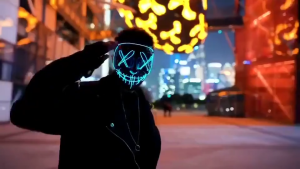 LED Glow Mask Fox Carnival Night Ghost Dance Mask Halloween Cosplay Party Mask Glow In The Dark Club Props