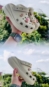 Dép Sục Cross Classic Crush Kids Bánh Mỳ Đế Cao Cros Cho Trẻ Em Bé Gái HannaKids Cros Band Chống Trơn Trượt Êm Chân