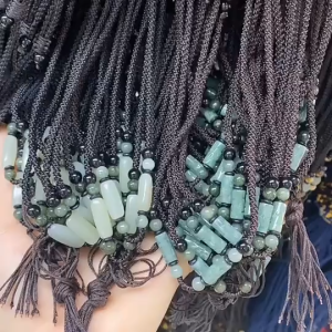 Dây Đeo Mặt Dây Chuyền Đầu Bện Chéo Nút Thắt Thủ Công Dây Đeo Ngọc Phụ Kiện Thời Trang - Pháp Tâm