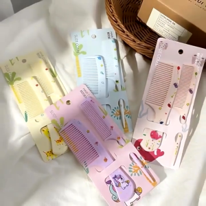 GTB Set Sisir Karakter Lucu / Sisir Anak Set Isi 2pcs Karakter Kartun Lucu / Sisir Rambut / Sisir 2In1 Hair Comb Import R1112