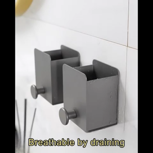 MEIDOO Storage Rack Bathroom Multifunctional Wall-mounted Storage Rack Aluminum Storage Box Punch-free Sticker Installation