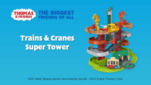 Thomas & Friends Trains & Cranes Super Tower motorized train and track set for preschool kids ages 3 years and up