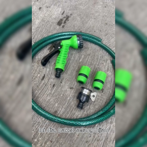 Paket Kepala Semprotan 1 Set Selang Hijau Panjang 5-30 Meter Cuci Mobil Motor Termurah COD