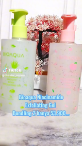Bio Aqua Aloe Niacinamide Brightening & Smooth Facial Exfoliating Gel 100g-Peeling Wajah
