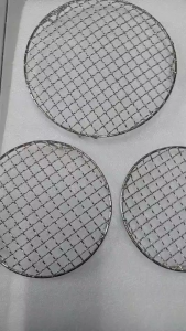 ตะแกรงสแตนเลสตะแกรงพิซซ่า ตะแกรงบาร์บีคิว ตะแกรงย่างเกาหลี ตะแกรงนึ่ง ตะแกรงตากหนา ตะแกรงบาร์บีคิวทรงกลม 2 ซม