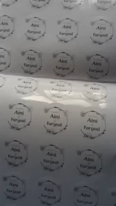 SBVP Sticker Bulat Vinyl Putih Bentuk Bulat Vinil Anti Air Stiker Logo Olshop Label Makanan