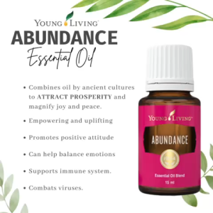Young Living Essential Oil - Abundance Blend - 15ml Sealed Bottle - Promotes Prosperity Wealth and Health - 100% Authentic and Pure