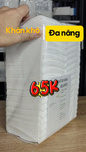 Khăn giấy lau mặt spa BellaMed chất vải chấm bi 3D