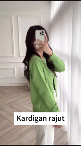 MONICA Cardigan Vierlin Soft Knit Import - Outer Wanita Knit