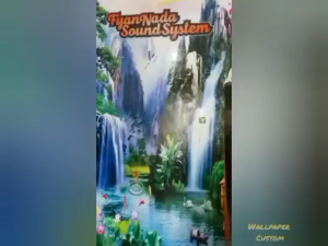 Wallpaper Murah Dinding Custom 3D Motif Air Terjun Alami - wallpaper dinding pemandangan air terjun
