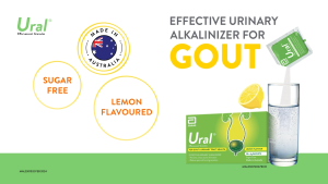 Abbott Ural Effervescent Granules 4g x 28 sachets (For Urinary Alkalizer & GOUT)