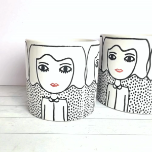 The Leaferie Rose plant pots (2 sizes) Ceramic flowerpot flowerpots flower pot planter planters